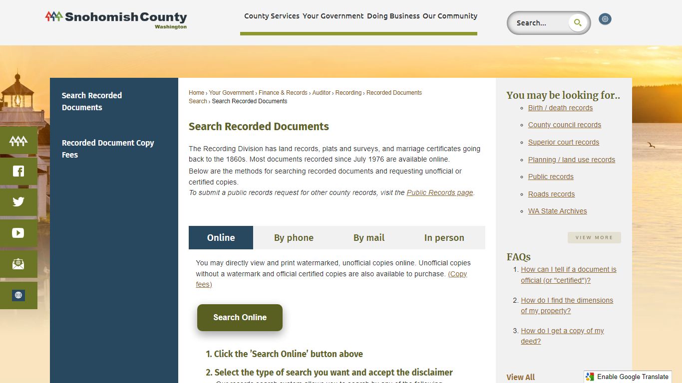 Search Recorded Documents | Snohomish County, WA - Official Website